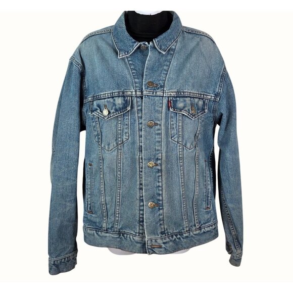 Vintage 1980's Era Levis Medium 70507 Type 3 Standard Trucker Denim Jacket Blue - Picture 2 of 7